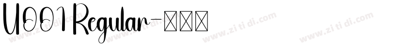 U001 Regular字体转换